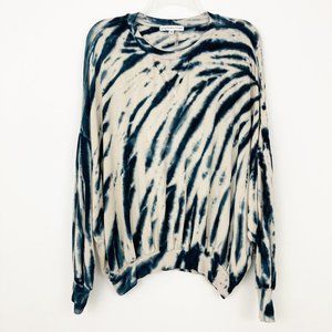 Young Fabulous & Broke Juliette Tie Dye Oversized Sweatshirt Size M Blue Safari